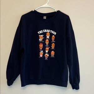 Gildan Navy Crewneck Taylor Swift Eras Tour Gingerbread Sweatshirt Size L